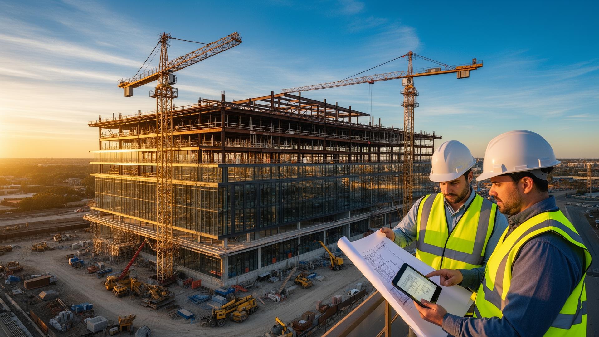Modern construction site